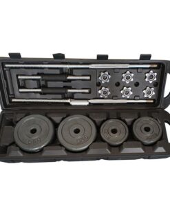 Everlast 50KG Cast Iron Barbell and Dumbbell Set