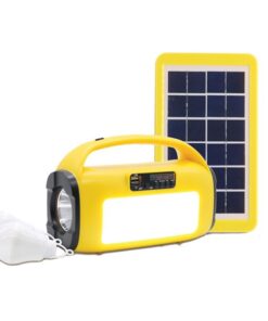 Everlotus 3W solar lighting system with site lamp and torch (Yellow)