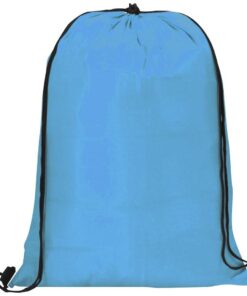 Everyday Nylon Drawstring Bags - Pack of 10 - Cyan
