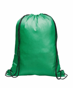 Everyday Nylon Drawstring Bags - Pack of 10 - Green
