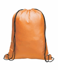 Everyday Nylon Drawstring Bags - Pack of 10 - Orange