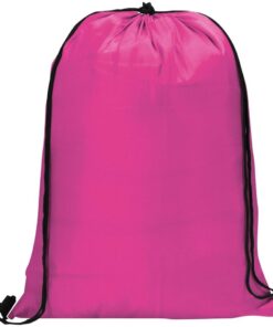 Everyday Nylon Drawstring Bags - Pack of 10 - Pink