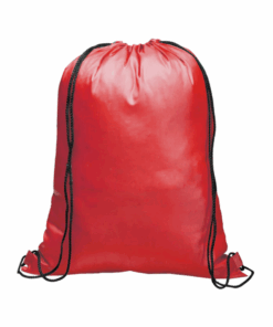Everyday Nylon Drawstring Bags - Pack of 10 - Red