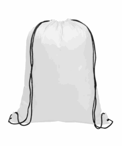 Everyday Nylon Drawstring Bags - Pack of 10 - White