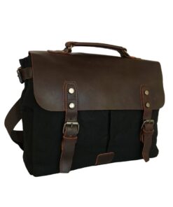 Exclusive Canvas & Leather Laptop Bag