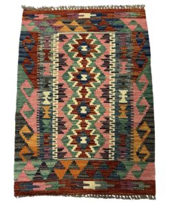 Exclusive Rare Color Afghan Handmade Kilim Chobi Rug 90 x 60cm