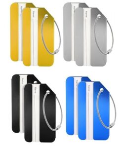 Executive Luggage Travel Name Tag With Metal Cable (8 Piece)