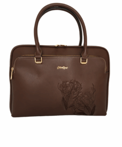 Executive Protea Floral Women 15' Laptop Bag - Coffee
