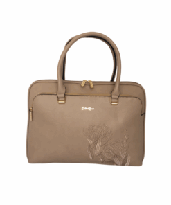 Executive Protea Floral Women 15' Laptop Bag - Khaki