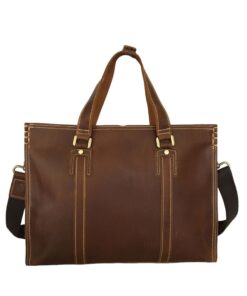 Executive Stitched Full Grain Leather Laptop Bag