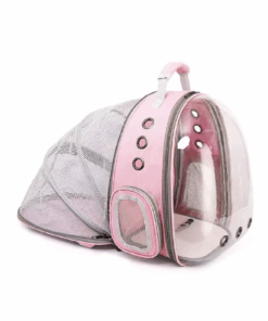 Expandable Pet Carrier Bubble Capsule Backpack Bag Dog/Cat/Bird Outdoor - Baby Pink