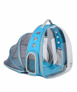 Expandable Pet Carrier Bubble Capsule Backpack Bag Dog/Cat/Bird Outdoor - Blue