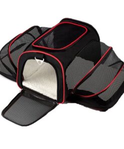 Expandable Travel Pet Carrier with Fleece Mat