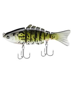 Exquisite Colours Artificial Multi Jointed Bass Fishing Lure - 15g/9.5cm - Algae Green, Black