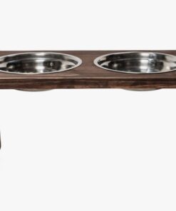 Extra Large Feeder With 2 Bowls Brown