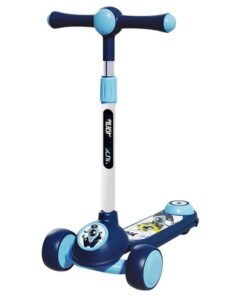 Extra Wide Deck Children's Kick Scooter 3 PU Wheels Lightweight Foldable - Navy