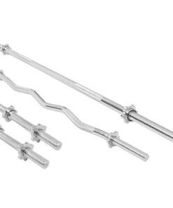 EZ Bar and Barbell with Dumbbells Bars, Fits 30/31mm Weight Plates