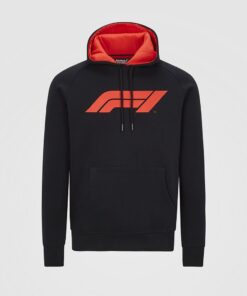 F1 FW Mens Large Logo Hooded Sweat - Black - 2XL