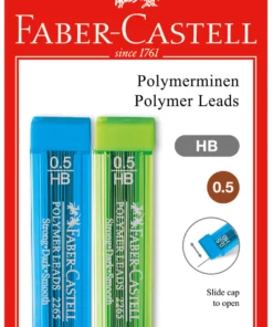 Faber Castell 2 Tubes of 0,5mm HB Polymer Leads