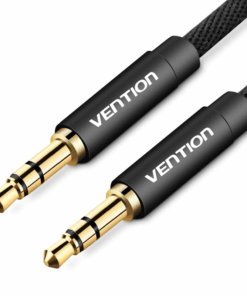 Fabric Braided 3.5mm Male to Male Audio Cable 1.5M -Black