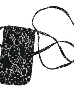Fabric Crossbody Cellphone Pouch - Cactus Print
