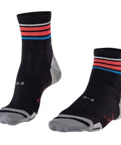 FALKE Pedal Pressure Free Midcalf Stripe Cycling Socks - Black - 8-12