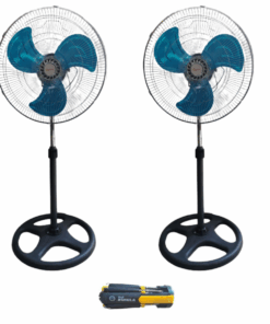Fan 18 Inch Two Standing Fans & Blue Steel Blade With Free Screwdriver Set