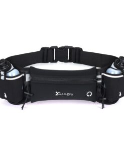 Fanny Running Pack Running Water Waist Belt with Bottles - Black
