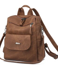 Fashion Backpack For Women Large Capacity Travel Bag Anti-theft Backpack - Caramel