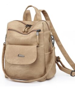 Fashion Backpack For Women Large Capacity Travel Bag Anti-theft Backpack - Khaki