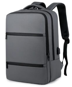 Fashion Trend Waterproof Schoolbag Business Commuter Laptop Bag - Grey