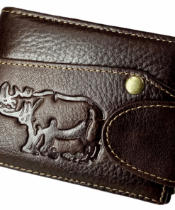 Fashionable Genuine Cow Leather Men Wallet - Coffee