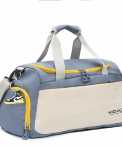 Fashionable Multi Task Travel Gym Duffel Bag With Keyring Accessory - Ocean Blue