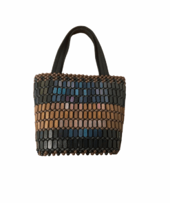 Fashionable Trendy Handcrafted African Inspired Beaded Tote - Purse - Handbag - Brown&Black