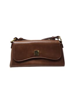 Faux Leather Hand Bag - tan