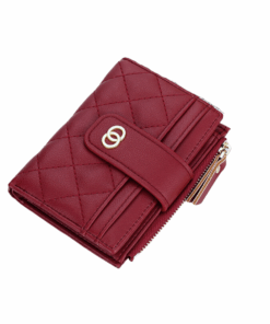 Faux Leather Mini Purse & Card Holder - Red