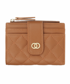 Faux Leather Mini Purse & Card Holder - Tan