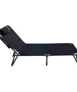 FB-001, Folding Camp Bed - Black