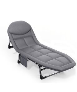 FB-002, Folding Camp Bed - Pretty Grey