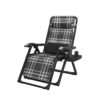 FC-007, Heavy Duty Folding Chair with Massage Roller & Side Tray - Black, White