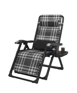FC-007, Heavy Duty Folding Chair with Massage Roller & Side Tray - Black, White