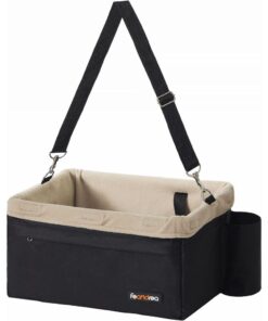 Feandrea Dog Car Seat With Adjustable Straps, Black
