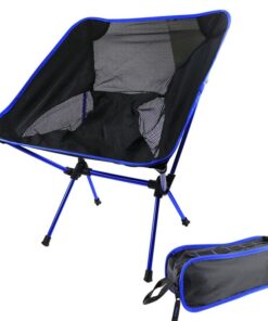 Feather-Light Camping Chair (Aircraft Grade Anodized Aluminum Frame) Blue