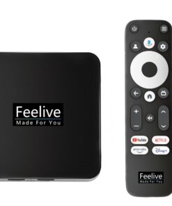 Feelive Google and Netflix certified Android TV Box 4K HDR+ Android 12 OS