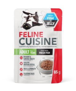 Feline Cuisine Wet Cat Food Adult Fish Jelly 4 x 12 x 85g