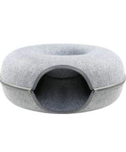 Felt Cat Donut Tunnel Bed Hideaway Cave
