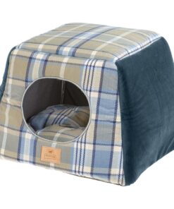 Ferplast Edinburgh Cat Cave Bed Igloo Blue