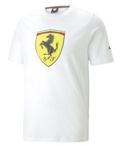 Ferrari Men's Race Big Shield White Tee - S