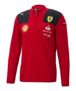 Ferrari Team Half Zip Knit 2023, Red, Mens - XL