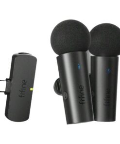 FIFINE - Dual Lavalier Wireless Microphones With Type-C Receiver - Black